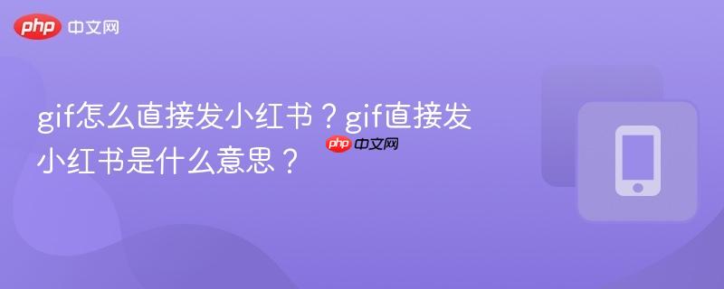 gif怎么直接发小红书？gif直接发小红书是什么意思？  第1张