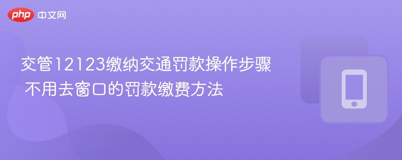 交管12123缴纳交通罚款操作步骤 不用去窗口的罚款缴费方法 第1张 交管12123缴纳交通罚款操作步骤 不用去窗口的罚款缴费方法 第1张