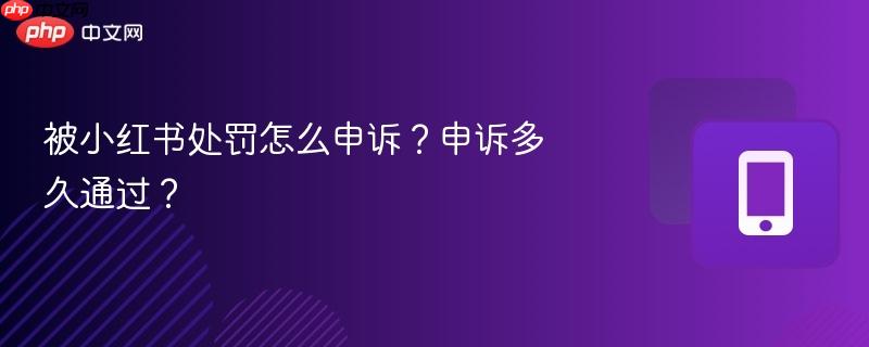 被小红书处罚怎么申诉?申诉多久通过? 第1张 被小红书处罚怎么申诉?申诉多久通过? 第1张