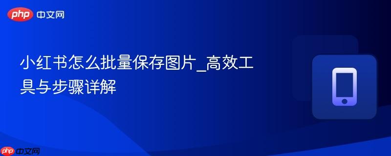 小红书怎么批量保存图片_高效工具与步骤详解  第1张