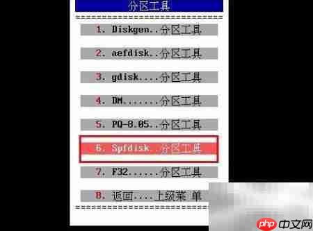 spfdisk分区工具使用指南  第4张
