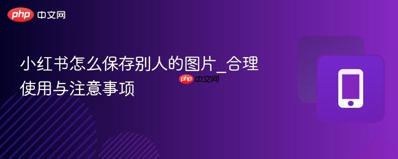小红书怎么保存别人的图片_合理使用与注意事项  第1张