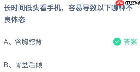 长时间低头看手机容易导致以下哪种不良体态？蚂蚁庄园今日答案最新12.20  第2张