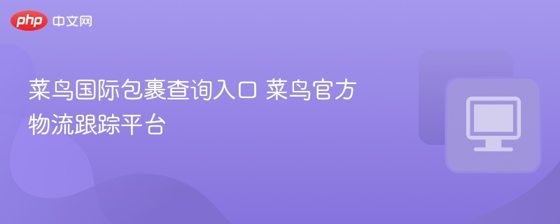 菜鸟国际包裹查询入口 菜鸟官方物流跟踪平台