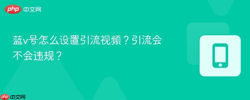 蓝v号怎么设置引流视频？引流会不会违规？  第1张