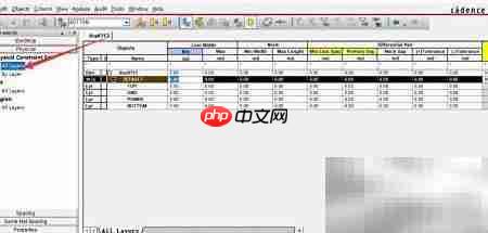 Cadence16.6线宽规则设置  第3张