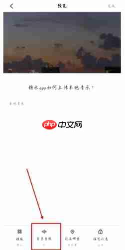 《糖水》上传本地音频方法  第1张