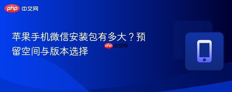 苹果手机微信安装包有多大？预留空间与版本选择  第1张