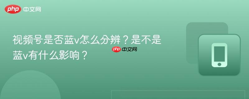 视频号是否蓝v怎么分辨？是不是蓝v有什么影响？