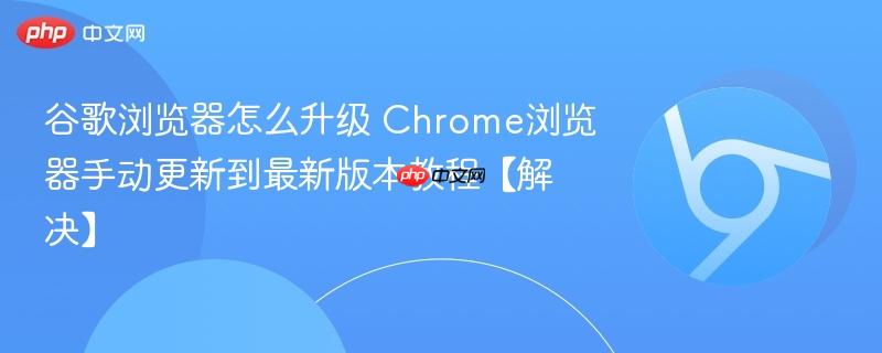 谷歌浏览器怎么升级 Chrome浏览器手动更新到最新版本教程【解决】 第1张 谷歌浏览器怎么升级 Chrome浏览器手动更新到最新版本教程【解决】 第1张