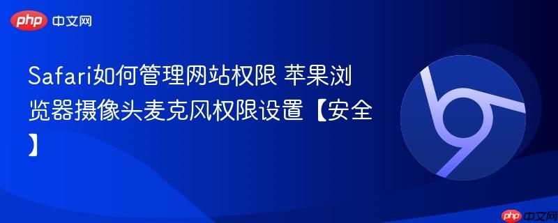 Safari如何管理网站权限 苹果浏览器摄像头麦克风权限设置【安全】 第1张 Safari如何管理网站权限 苹果浏览器摄像头麦克风权限设置【安全】 第1张