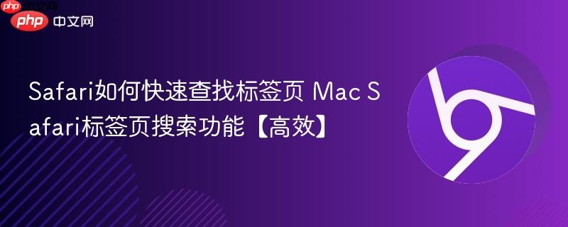 Safari如何快速查找标签页 Mac Safari标签页搜索功能【高效】  第1张