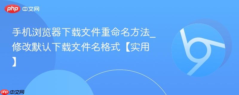 手机浏览器下载文件重命名方法_修改默认下载文件名格式【实用】  第1张