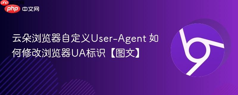云朵浏览器自定义User-Agent 如何修改浏览器UA标识【图文】  第1张