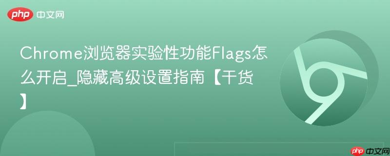Chrome浏览器实验性功能Flags怎么开启_隐藏高级设置指南【干货】 第1张 Chrome浏览器实验性功能Flags怎么开启_隐藏高级设置指南【干货】 第1张