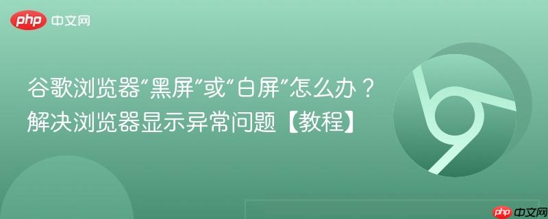 谷歌浏览器“黑屏”或“白屏”怎么办?解决浏览器显示异常问题【教程】 第1张 谷歌浏览器“黑屏”或“白屏”怎么办?解决浏览器显示异常问题【教程】 第1张