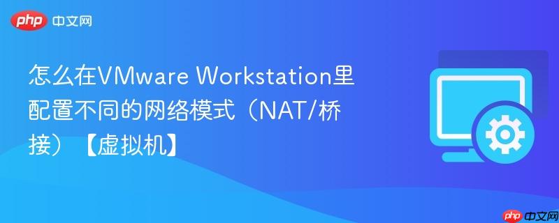 怎么在VMware Workstation里配置不同的网络模式（NAT/桥接）【虚拟机】  第1张