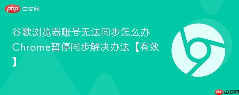 谷歌浏览器账号无法同步怎么办 Chrome暂停同步解决办法【有效】  第1张