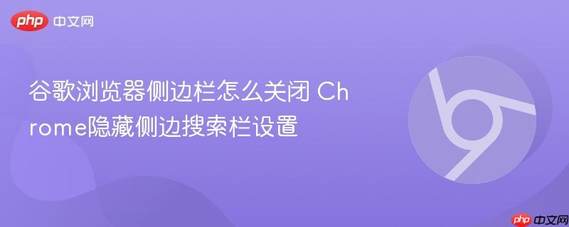 谷歌浏览器侧边栏怎么关闭 Chrome隐藏侧边搜索栏设置 第1张 谷歌浏览器侧边栏怎么关闭 Chrome隐藏侧边搜索栏设置 第1张
