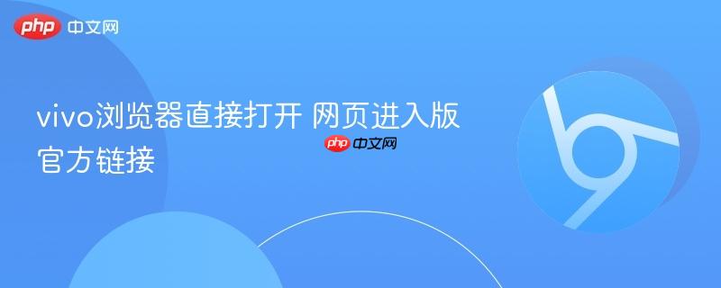 vivo浏览器直接打开 网页进入版官方链接  第1张