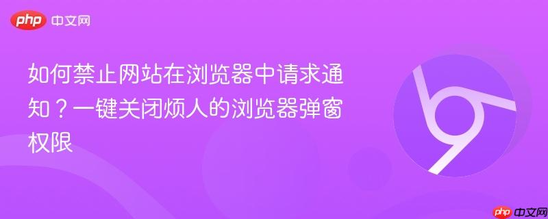 如何禁止网站在浏览器中请求通知?一键关闭烦人的浏览器弹窗权限 第1张 如何禁止网站在浏览器中请求通知?一键关闭烦人的浏览器弹窗权限 第1张