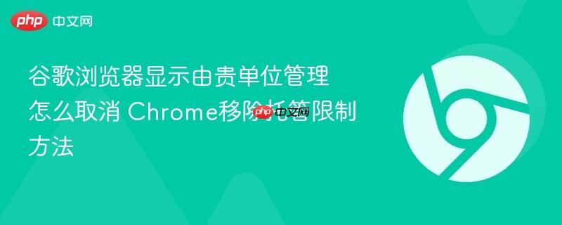 谷歌浏览器显示由贵单位管理怎么取消 Chrome移除托管限制方法 第1张 谷歌浏览器显示由贵单位管理怎么取消 Chrome移除托管限制方法 第1张