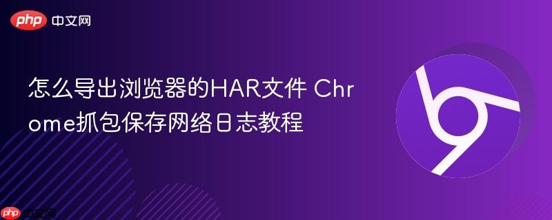 怎么导出浏览器的HAR文件 Chrome抓包保存网络日志教程  第1张