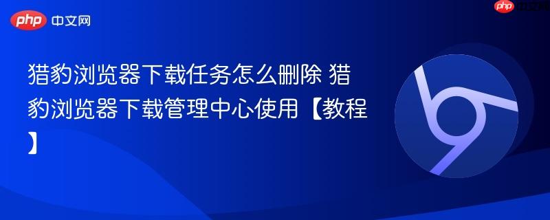 猎豹浏览器下载任务怎么删除 猎豹浏览器下载管理中心使用【教程】 第1张 猎豹浏览器下载任务怎么删除 猎豹浏览器下载管理中心使用【教程】 第1张