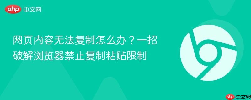 网页内容无法复制怎么办？一招破解浏览器禁止复制粘贴限制  第1张