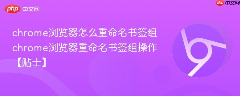 chrome浏览器怎么重命名书签组 chrome浏览器重命名书签组操作【贴士】  第1张