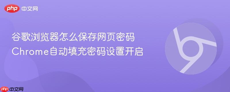 谷歌浏览器怎么保存网页密码 Chrome自动填充密码设置开启  第1张