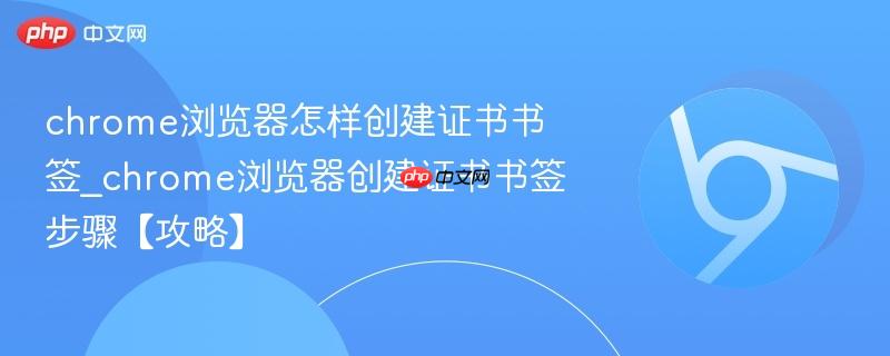 chrome浏览器怎样创建证书书签_chrome浏览器创建证书书签步骤【攻略】  第1张