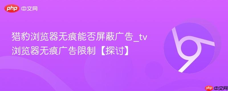 猎豹浏览器无痕能否屏蔽广告_tv浏览器无痕广告限制【探讨】 第1张 猎豹浏览器无痕能否屏蔽广告_tv浏览器无痕广告限制【探讨】 第1张