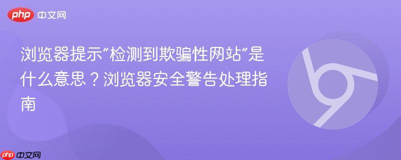 浏览器提示“检测到欺骗性网站”是什么意思？浏览器安全警告处理指南  第1张