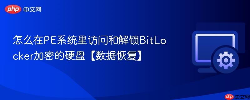 怎么在PE系统里访问和解锁BitLocker加密的硬盘【数据恢复】  第1张