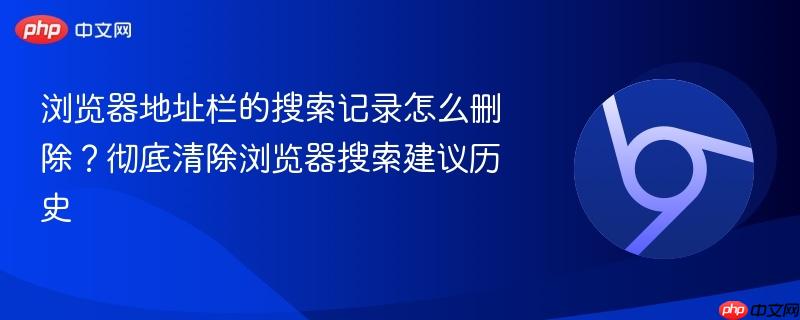 浏览器地址栏的搜索记录怎么删除？彻底清除浏览器搜索建议历史  第1张