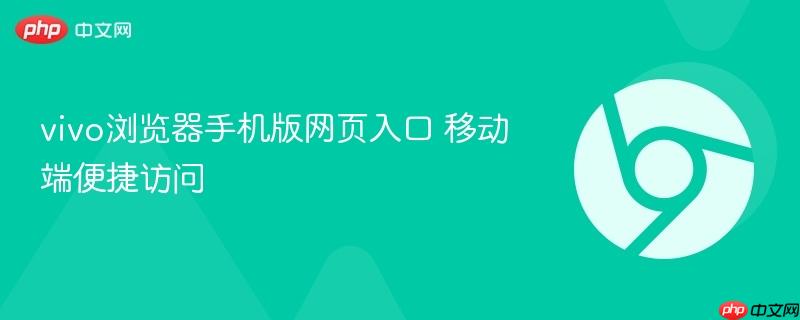 vivo浏览器手机版网页入口 移动端便捷访问  第1张