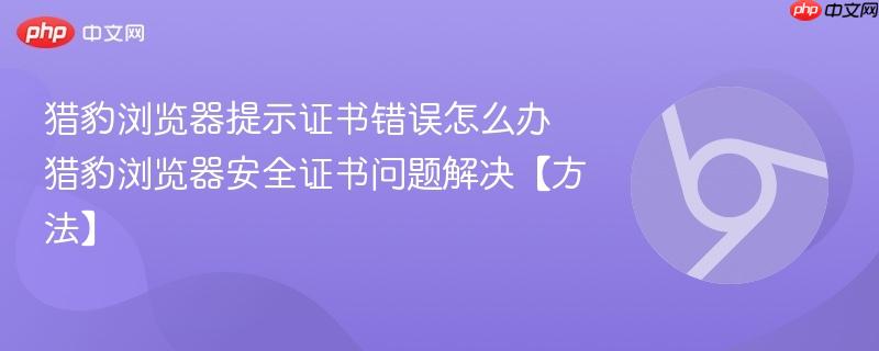 猎豹浏览器提示证书错误怎么办 猎豹浏览器安全证书问题解决【方法】  第1张