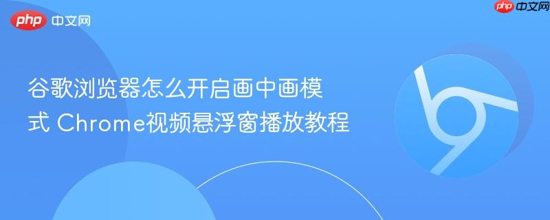 谷歌浏览器怎么开启画中画模式 Chrome视频悬浮窗播放教程  第1张