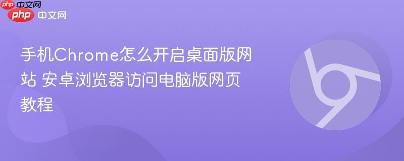 手机Chrome怎么开启桌面版网站 安卓浏览器访问电脑版网页教程  第1张