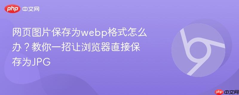 网页图片保存为webp格式怎么办？教你一招让浏览器直接保存为JPG  第1张