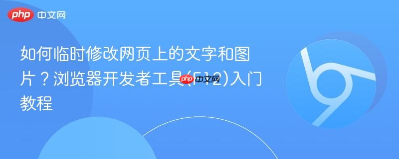 如何临时修改网页上的文字和图片？浏览器开发者工具(F12)入门教程  第1张