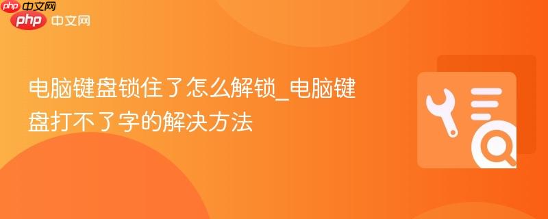 电脑键盘锁住了怎么解锁_电脑键盘打不了字的解决方法  第1张