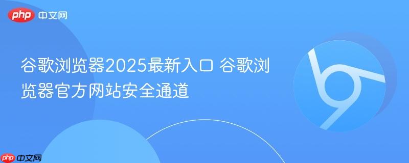 谷歌浏览器2025最新入口 谷歌浏览器官方网站安全通道  第1张
