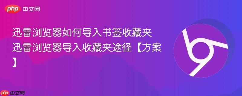 迅雷浏览器如何导入书签收藏夹 迅雷浏览器导入收藏夹途径【方案】  第1张