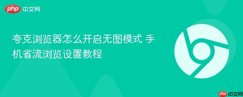 夸克浏览器怎么开启无图模式 手机省流浏览设置教程  第1张