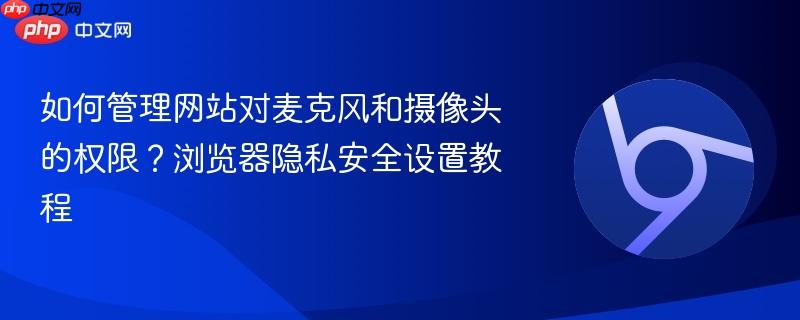 如何管理网站对麦克风和摄像头的权限？浏览器隐私安全设置教程  第1张