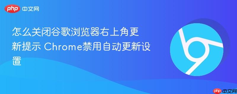 怎么关闭谷歌浏览器右上角更新提示 Chrome禁用自动更新设置  第1张