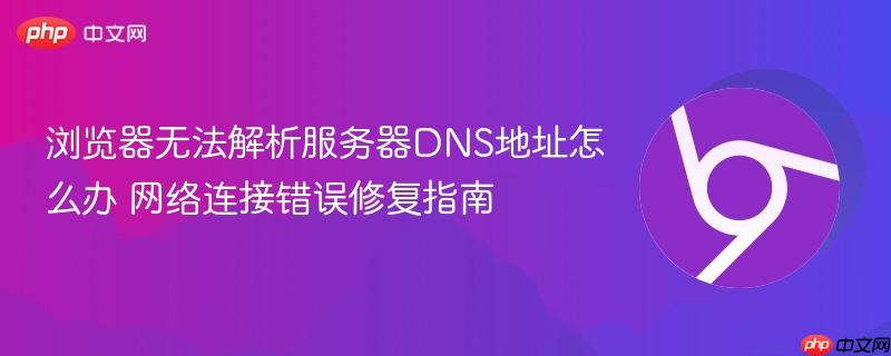 浏览器无法解析服务器DNS地址怎么办 网络连接错误修复指南 第1张 浏览器无法解析服务器DNS地址怎么办 网络连接错误修复指南 第1张