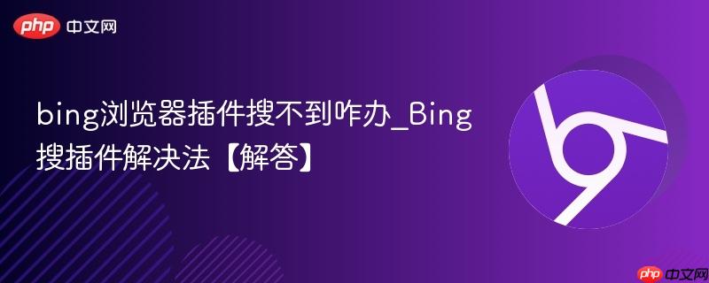 bing浏览器插件搜不到咋办_Bing搜插件解决法【解答】 第1张 bing浏览器插件搜不到咋办_Bing搜插件解决法【解答】 第1张